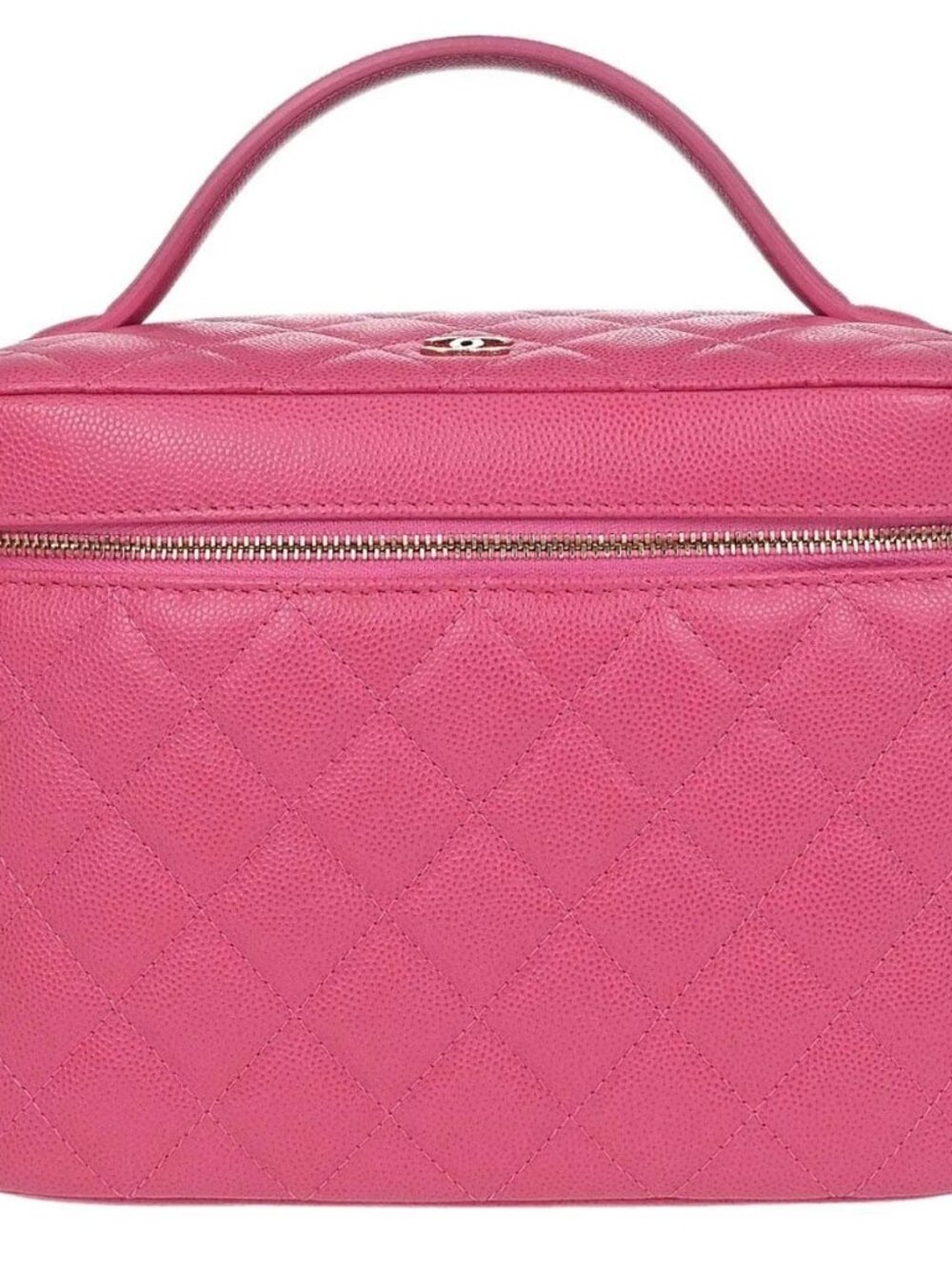 Chanel Pink Calfskin Vanity Handbag 168592